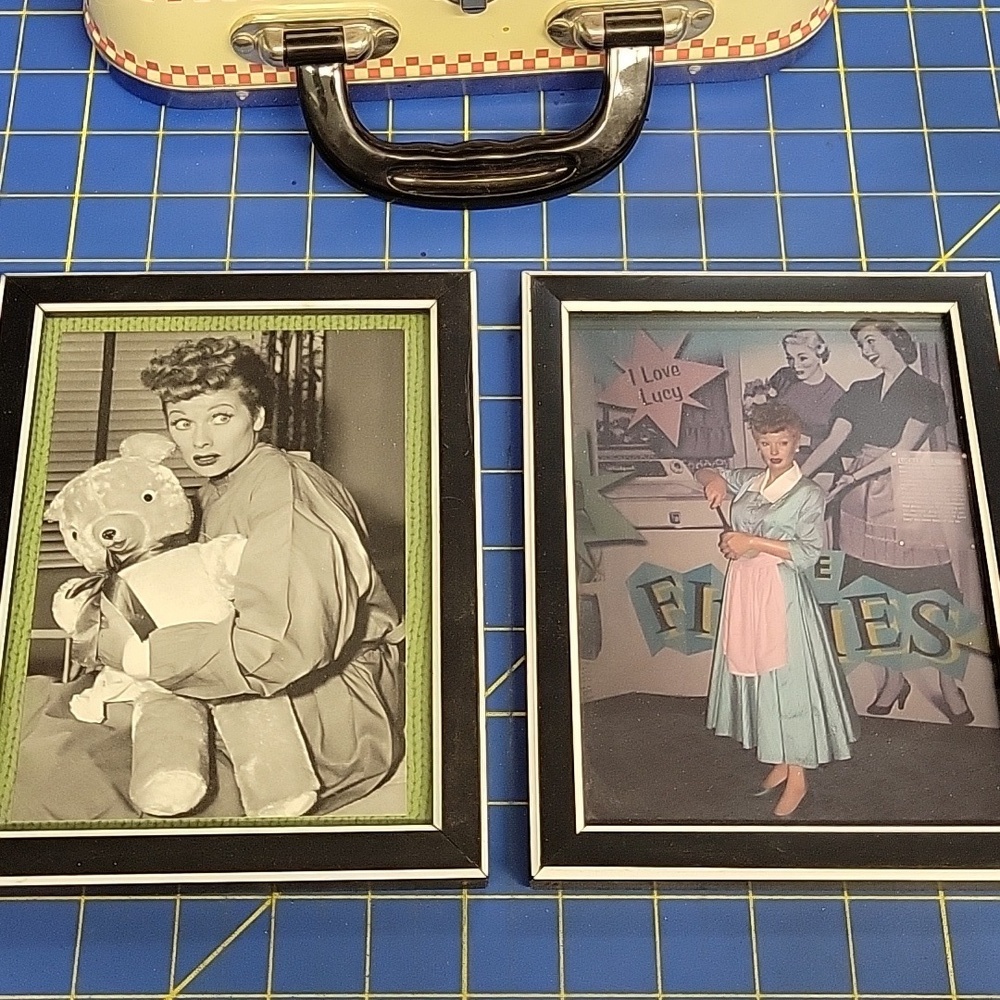 I Love Lucy Set of 2 Framed Prints of Lucy Ricardo Black & White Frame
